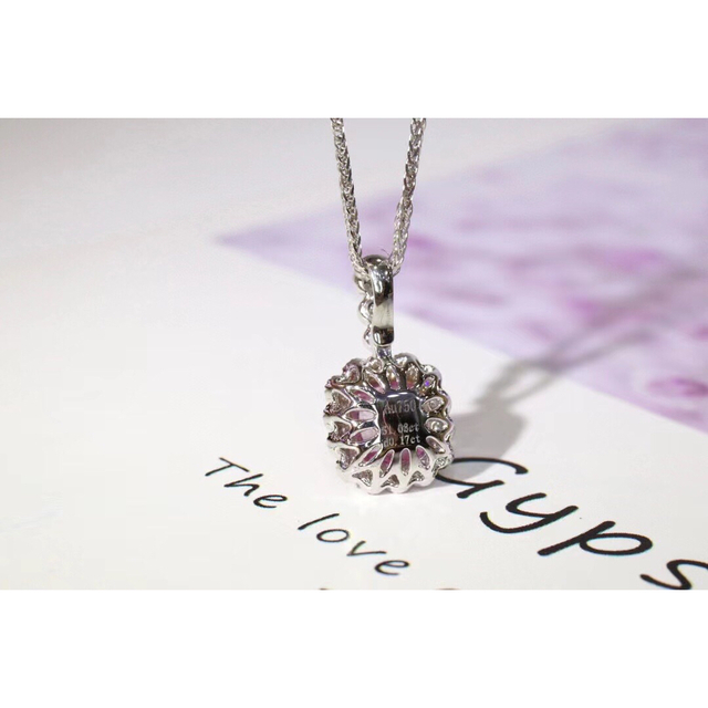 アクセサリー 天然ピンク サファイア ペンダントトップ1.08ct k18 f