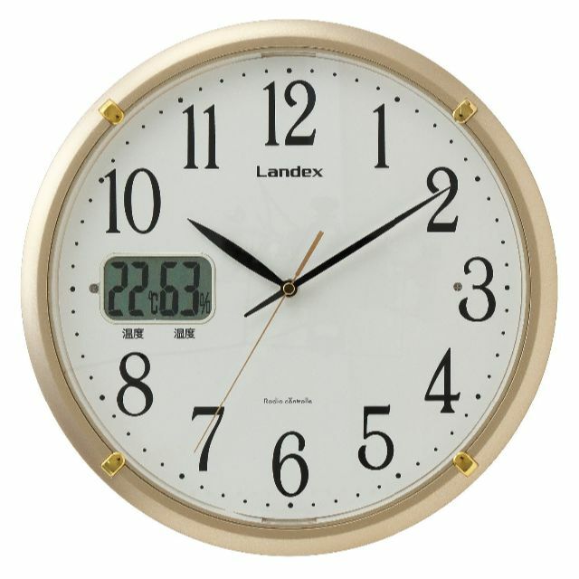 ランデックスLandex 掛け時計 電波 アナログ 32.5cm ソクテルEX置時計