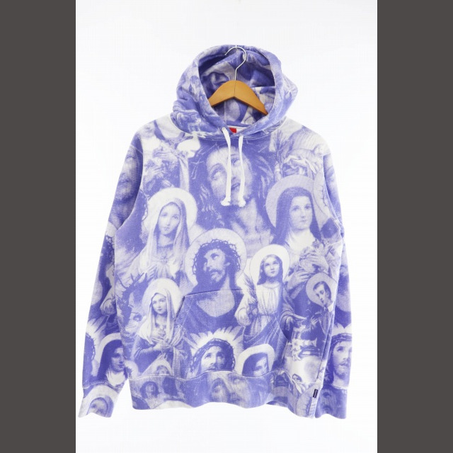 シュプリーム 18AW ジーザス アンド メアリー 総柄 パーカー S パープル | フリマアプリ ラクマ