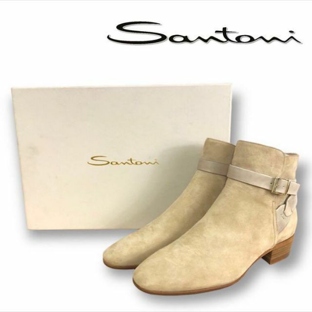 Santoni サントーニ ベルト付エレガントショートブーツ size36