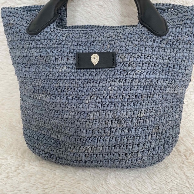 極美品 ヘレンカミンスキー ラフィア2wayバッグ カッシアミニ cassia