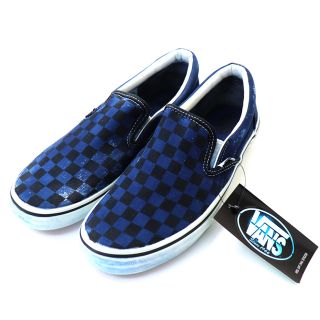 VANS スリッポン ブルー ブラック V98CLA メンズ【中古】(スリッポン/モカシン)