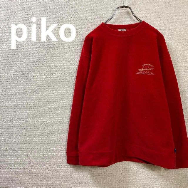 piko　ピコ　メンズ　M　赤　プリント　ロゴ　トレーナー