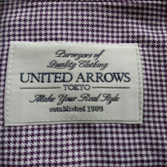 UNITED ARROWS(ユナイテッドアローズ)のUNITED ARROWS　メンズカジュアル　長袖　チェック柄シャツ メンズのトップス(Tシャツ/カットソー(七分/長袖))の商品写真