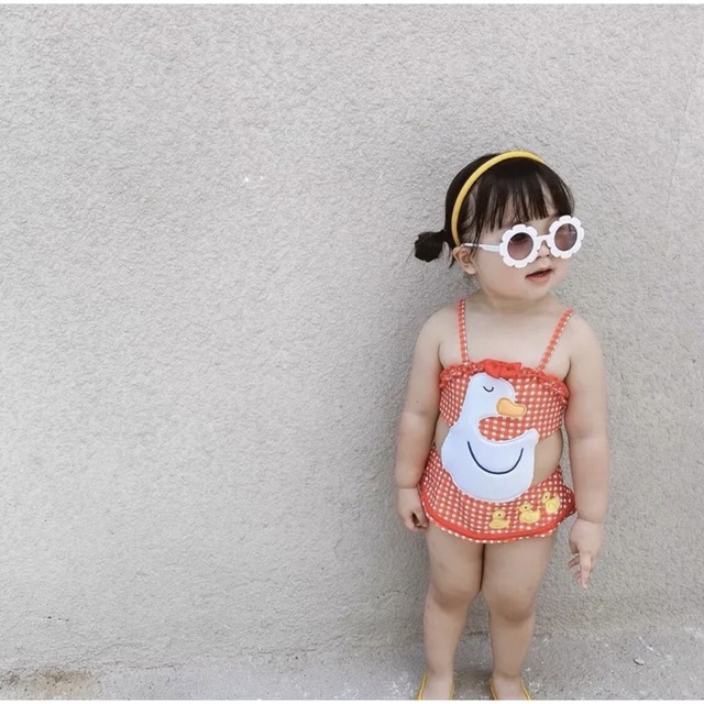 ୨୧ Duck Family Baby Swimsuit キッズ/ベビー/マタニティのキッズ服女の子用(90cm~)(水着)の商品写真