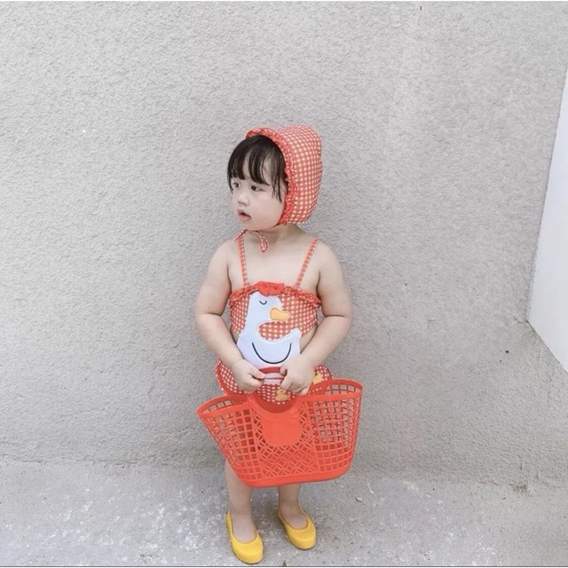 ୨୧ Duck Family Baby Swimsuit キッズ/ベビー/マタニティのキッズ服女の子用(90cm~)(水着)の商品写真