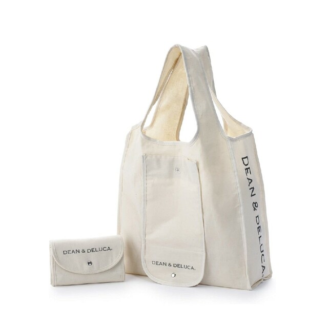 DEAN & DELUCA(ディーンアンドデルーカ)のディーンアンドデルーカ　エコバッグ　白　生成り　キナリ レディースのバッグ(エコバッグ)の商品写真