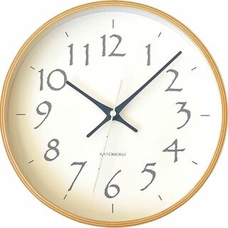 【色: ライトブラック】KATOMOKU plywood clock 20 電波(置時計)