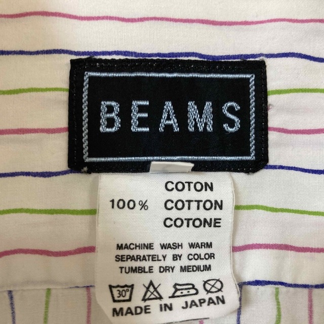 BEAMS(ビームス)の美品  BEAMS（ビームス）長袖シャツ  ストライプ  L メンズのトップス(シャツ)の商品写真