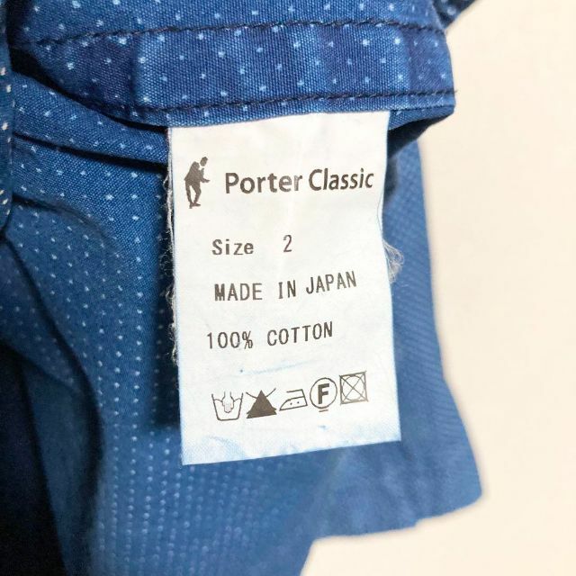 PorterClassic サイドポケット　ピンドットシャツ 7