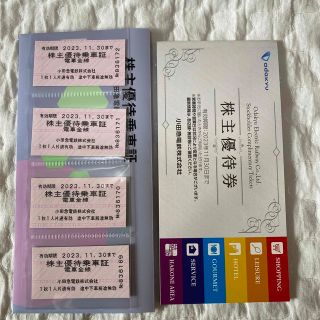 小田急　鉄道乗車証　株主優待券　セット(鉄道乗車券)