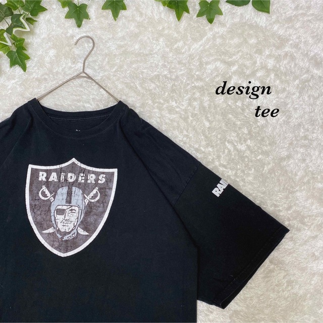 Tシャツ/カットソー(半袖/袖なし)Tシャツ　ビンテージ　USA NFL ライダース　raiders オーバーサイズ