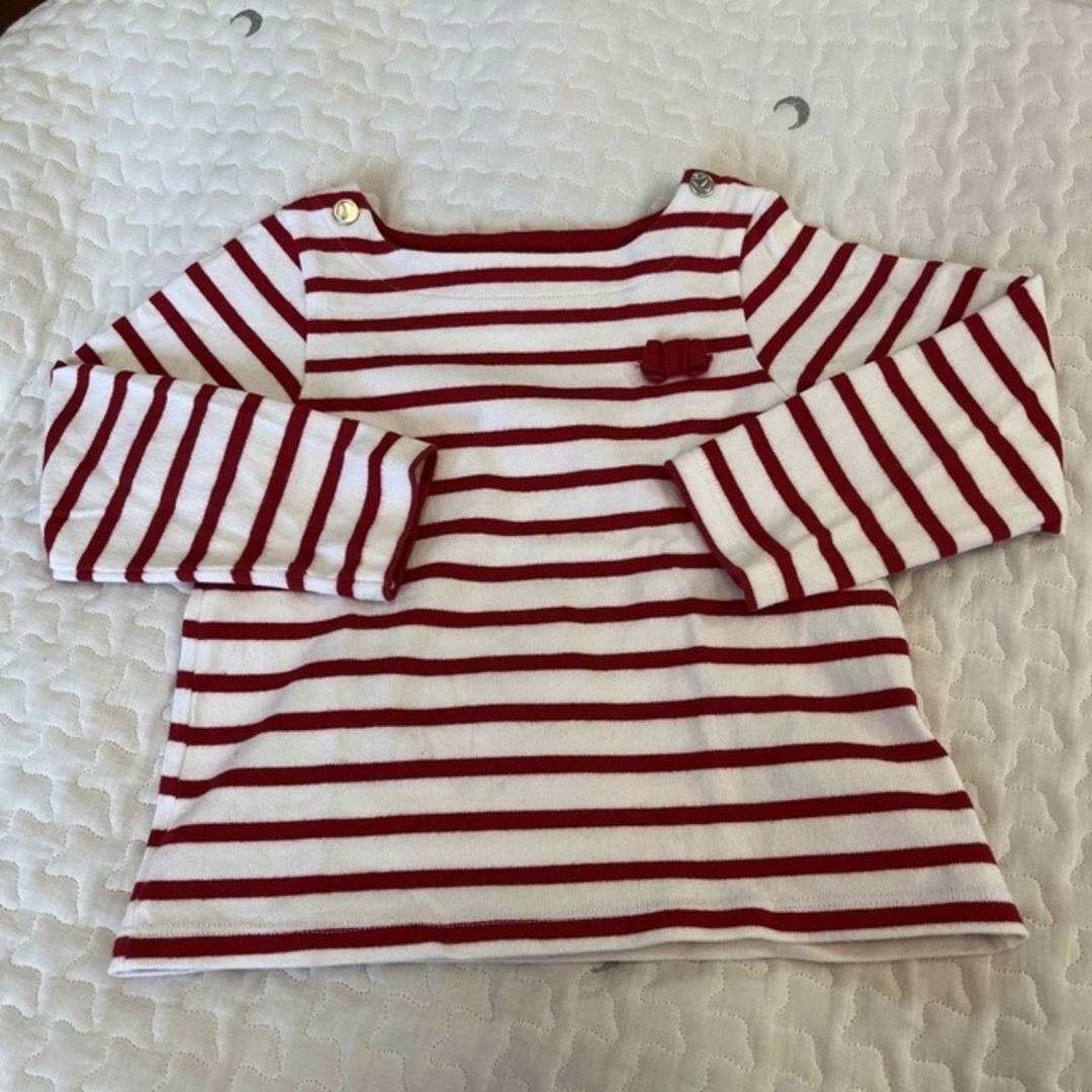 PETIT BATEAU(プチバトー)の2点おまとめ【美品】PETIT BATEAU ボーダーカットソー 4ans キッズ/ベビー/マタニティのキッズ服女の子用(90cm~)(Tシャツ/カットソー)の商品写真