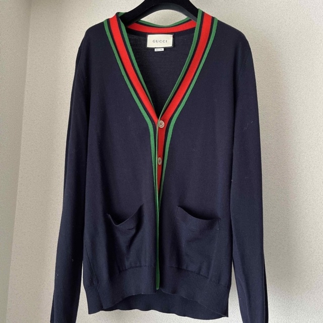 Gucci(グッチ)のGUCCI マルチカラー　ニットカーディガン　 メンズのトップス(カーディガン)の商品写真