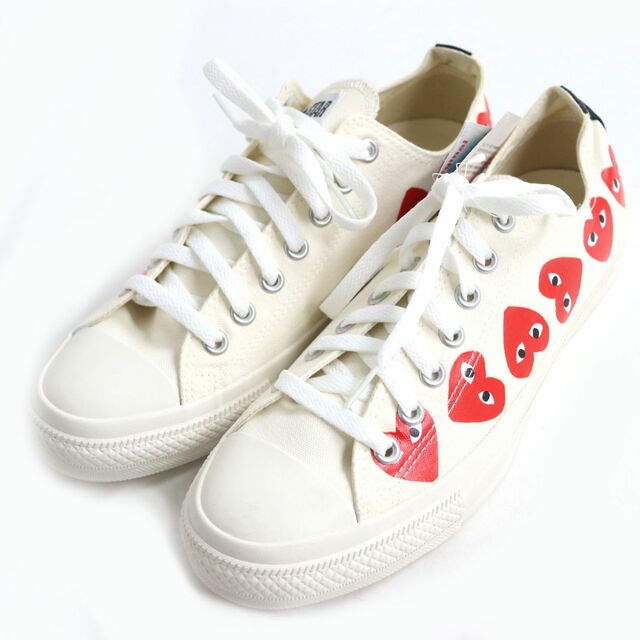 未使用品◆プレイコムデギャルソン×コンバース PLAY×Converse Chuck Taylor All Star キャンバススニーカー アイボリー 27cm メンズ 箱付