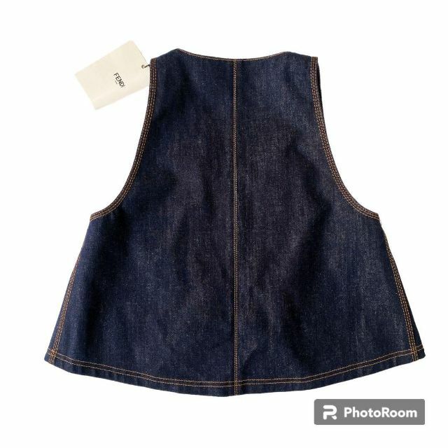 1970定価38万 1回 FENDI デニムセットアップ ワンピースベスト 40
