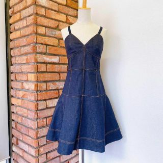 1970定価38万 1回 FENDI デニムセットアップ ワンピースベスト 40