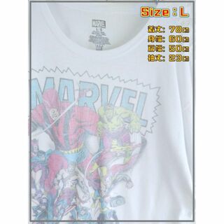 マーベル(MARVEL)のMARVEL マーベル デカロゴ ライトプリント Ｔシャツ　Ｌ　3197(Tシャツ/カットソー(半袖/袖なし))