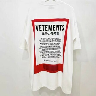 新品 VETEMENTS オーバーサイズ Tシャツ 白 S
