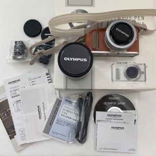 オリンパス(OLYMPUS)のOLYMPUS E-PL8 EZ ダブルズームキット BROWN(ミラーレス一眼)