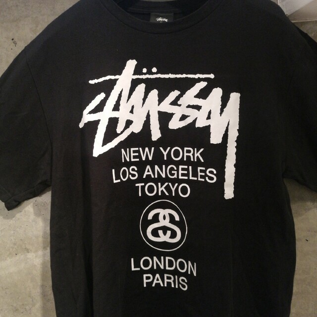 stussy ステューシー　ワールドツアー　クラウンロゴ　XL　両面プリント