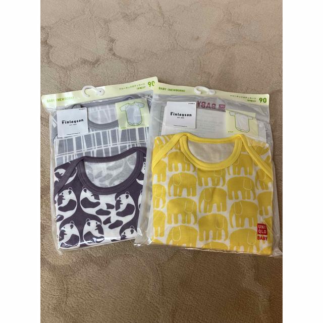 UNIQLO(ユニクロ)のフィンレイソン　ロンパース　３枚 キッズ/ベビー/マタニティのキッズ服男の子用(90cm~)(下着)の商品写真