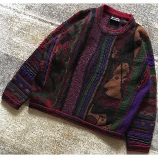 クージー(COOGI)の超レア 衝撃の人物柄 芸術 90's COOGI クージー ニット セーター L(ニット/セーター)