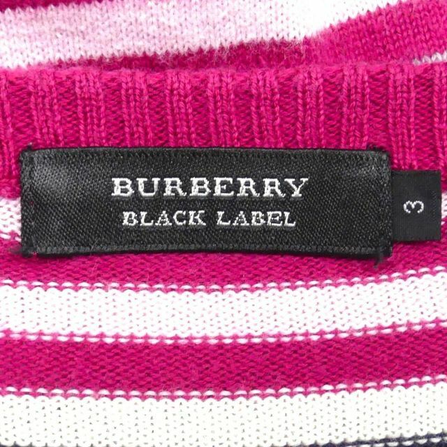 BURBERRY BLACK LABEL(バーバリーブラックレーベル)の廃盤 バーバリーブラックレーベル セーター ニット L メンズ ピンクJJ327 メンズのトップス(ニット/セーター)の商品写真