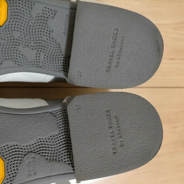 chausser(ショセ)のショセ　トラベルシューズ　グレー×白　23.5センチ レディースの靴/シューズ(ローファー/革靴)の商品写真
