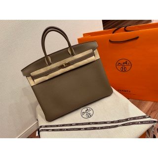 エルメス(Hermes)の[新品】HERMES エルメス バーキン40 エトゥープトゴ シルバー金具B刻印(ハンドバッグ)