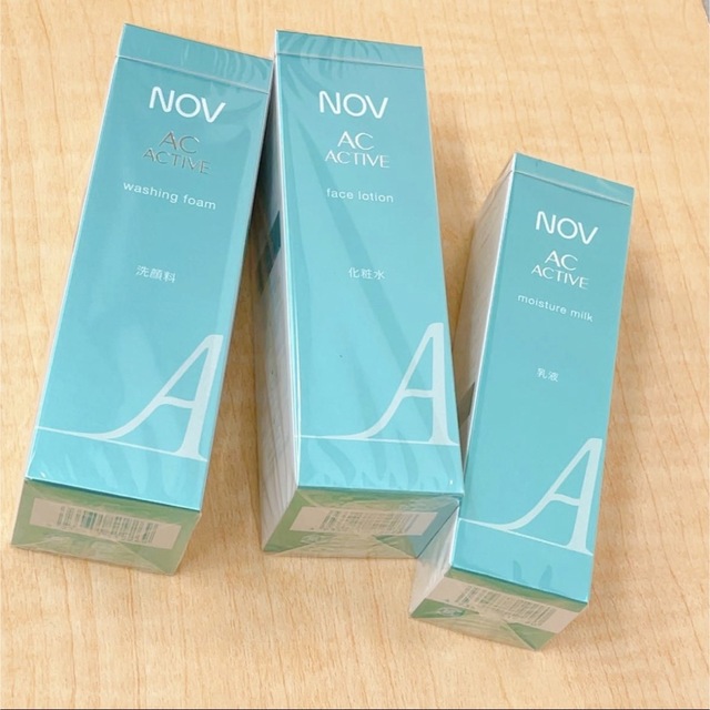 NOVノブ　ACアクティブ　スキンケア3点セット　ウォッシング&化粧水&乳液