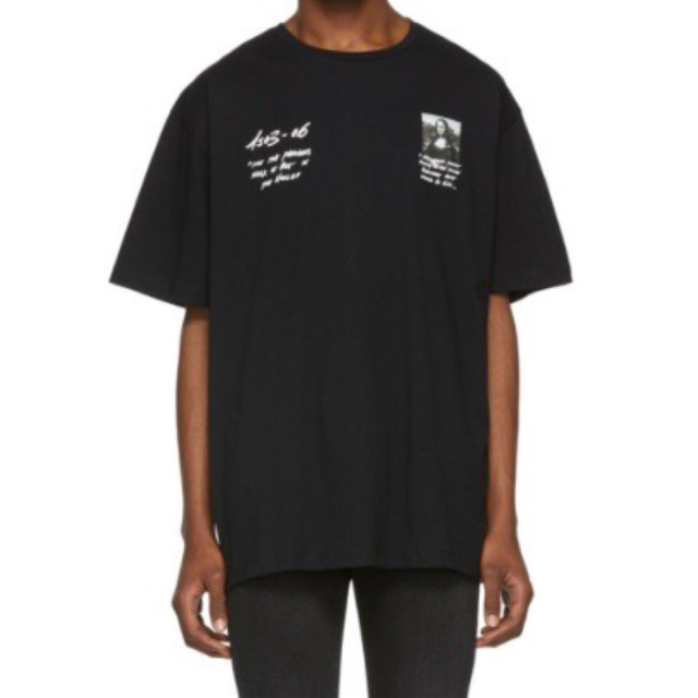 美品☆オフホワイト off-white Tシャツ モナリザ L ブラック 黒