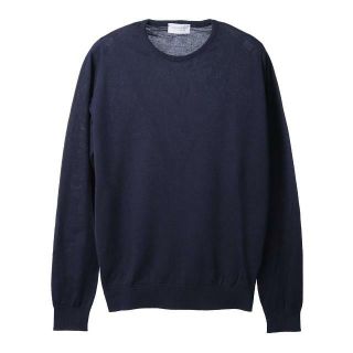 ジョンスメドレー(JOHN SMEDLEY)のJOHN SMEDLEY ジョンスメドレー クルーネック ニット/HATFIELD シーアイランドコットン 30ゲージ STANDARD FIT メンズ NAVY(Tシャツ/カットソー(七分/長袖))