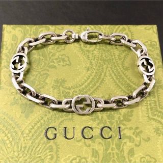 グッチ(Gucci)のグッチ ブレスレット インターロッキング G シルバーブレスレット 16.2g(ブレスレット)