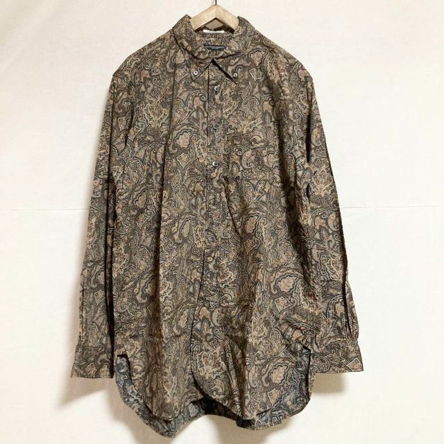 Lサイズ!ENGINEEREDGARMENTS ペイズリー柄ボタンダウンシャツ | www