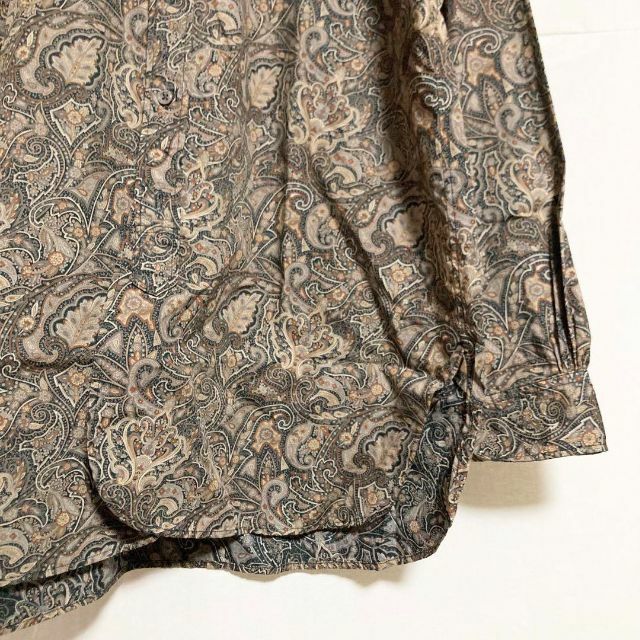 Lサイズ!ENGINEEREDGARMENTS ペイズリー柄ボタンダウンシャツ | www