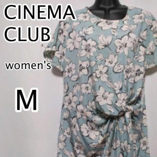 シネマクラブ(CINEMA CLUB)のCINEMA CLUB　腰結びでおしゃれ度アップ　半袖　ワンピース　花柄(ひざ丈ワンピース)