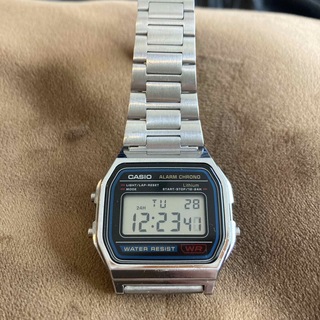 カシオ(CASIO)の腕時計 カシオ A158WA-1JH メンズ シルバー(腕時計(デジタル))
