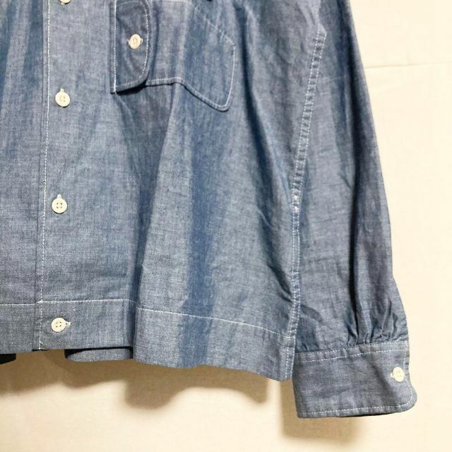 ●MサイズENGINEEREDGARMENTS シャンブレーオープンカラーシャツ 4