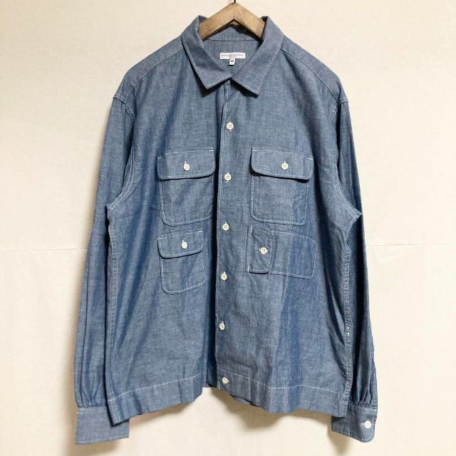 ●MサイズENGINEEREDGARMENTS シャンブレーオープンカラーシャツ 8