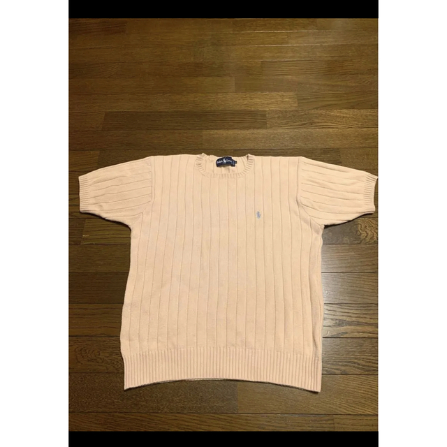 Ralph Lauren(ラルフローレン)のラルフローレン 半袖 ニット ソフトベージュ L XL LL    NO1236 レディースのトップス(ニット/セーター)の商品写真