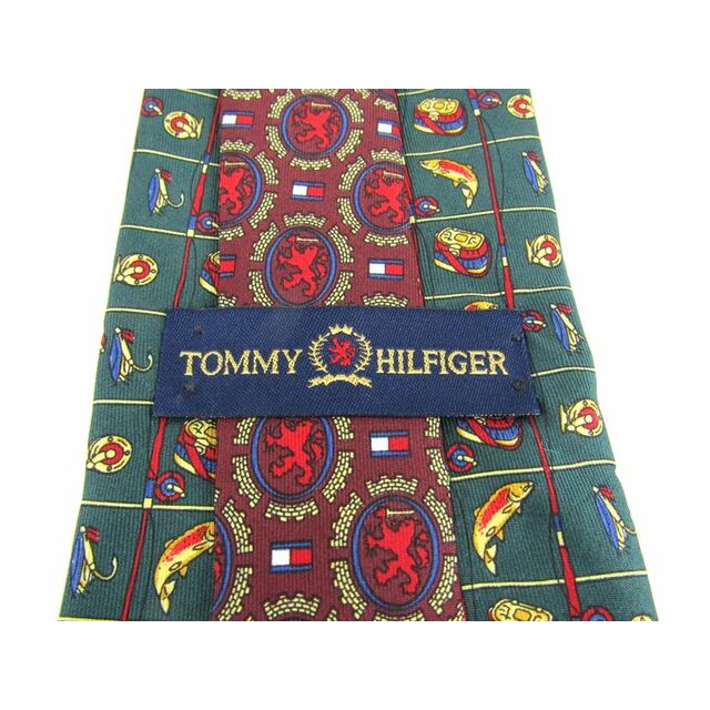 TOMMY HILFIGER(トミーヒルフィガー)のトミーヒルフィガー ブランドネクタイ 総柄 シルク イタリア生地 USA製 メンズ グリーン TOMMY HILFIGER メンズのファッション小物(ネクタイ)の商品写真