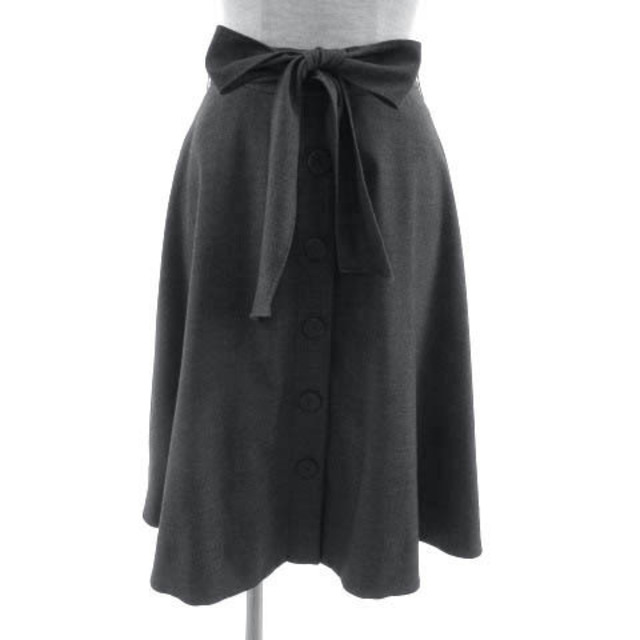 PROPORTION BODY DRESSING(プロポーションボディドレッシング)のプロポーション ボディドレッシング スカート ボタンダウン風 ベルト グレー 2 レディースのスカート(ひざ丈スカート)の商品写真