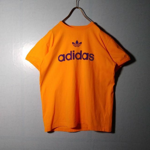 adidas - adidas 90sトレフォイルロゴプリント リンガーTシャツ 万国旗