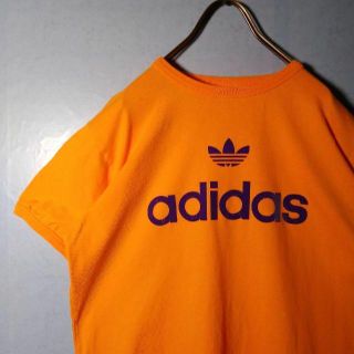 アディダス(adidas)のadidas 90sトレフォイルロゴプリント リンガーTシャツ 万国旗タグ L(Tシャツ/カットソー(半袖/袖なし))