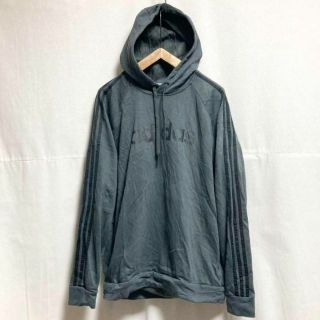 2XOサイズ！adidas ラインスリーブプリントパーカー(パーカー)