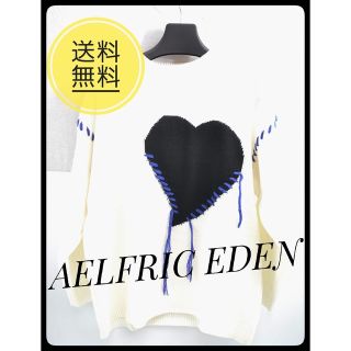 AELFRIC EDEN【USED】 heart セーター メンズ Lサイズ(ニット/セーター)