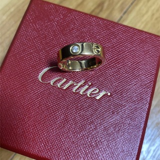 Cartier - 高級　人気　美品　カルティエ　ラブリング　ダイヤ　k18 750 14号