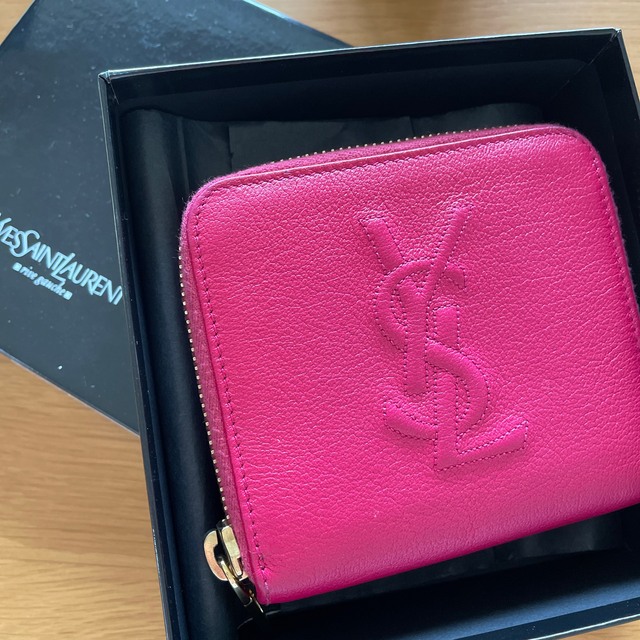 Yves Saint Laurent(イヴサンローラン)のYSL 折りたたみ財布　ピンク レディースのファッション小物(財布)の商品写真