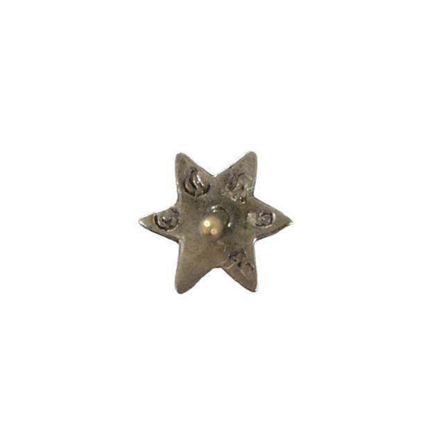 クロムハーツ CHROME HEARTS スタッド ピアス スター CO STAR EARRING シルバー 14K【A0】メンズ